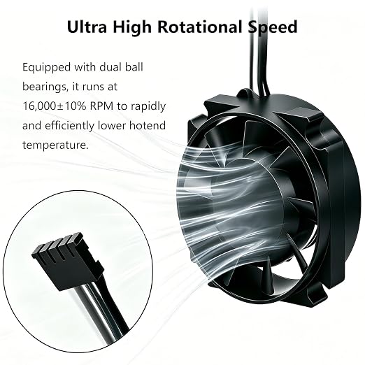 for P2S Extruder Hotend Cooling Fan 2510 DC 5V 25x25x10mm 3D Printer Fan | - Image 3