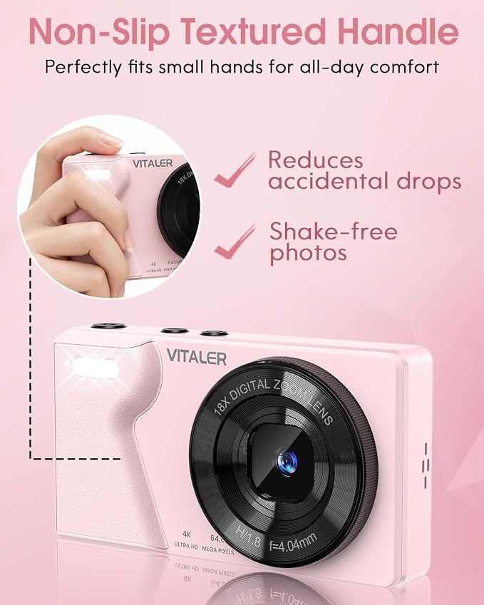 Digital Camera with Front Rear Lens, Autofocus 64MP 4K Camera - Image 6