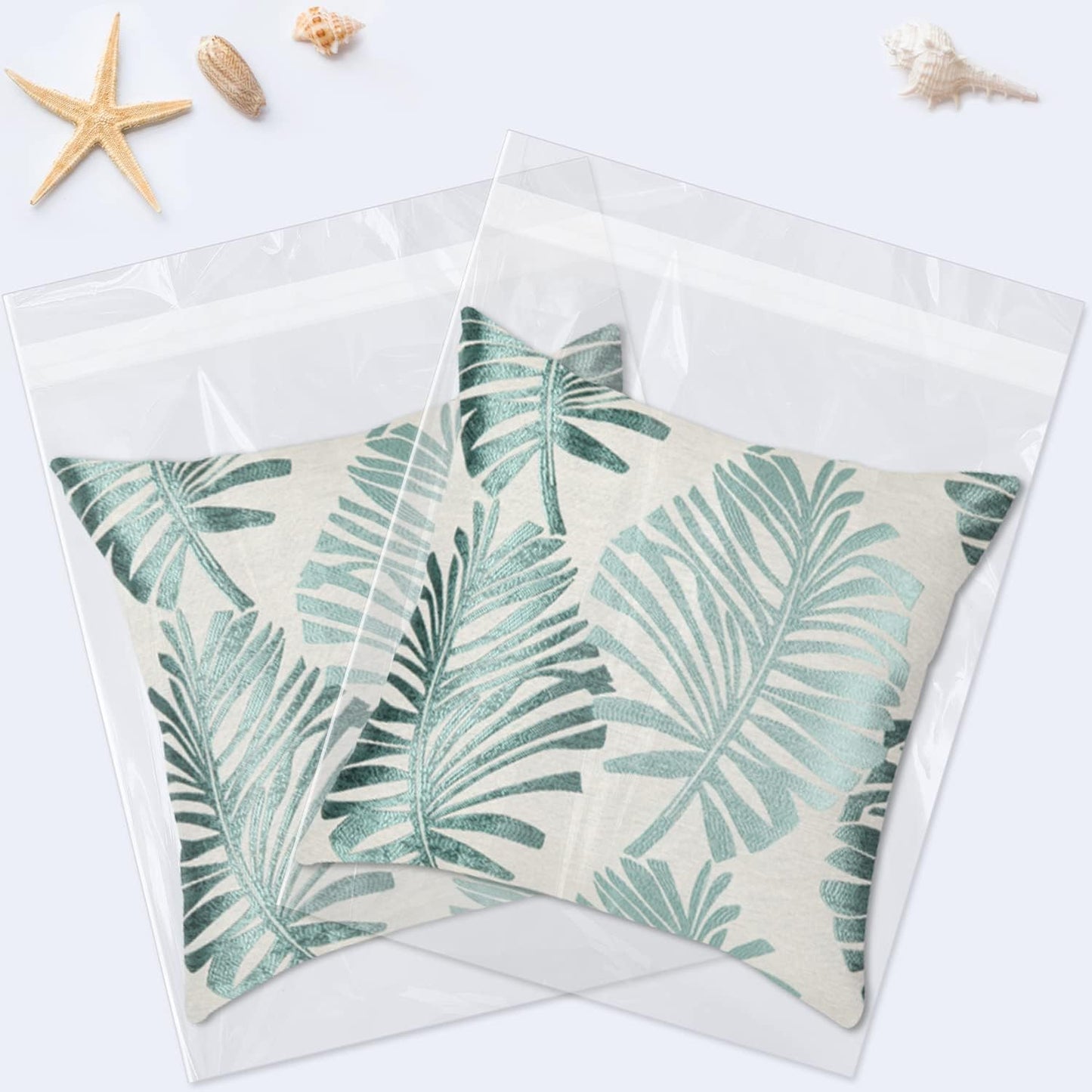 AUEAR 18" x 24" (100 Pack) Clear Plastic Sleeves - Acid Free 1.6mil Crystal Resealable Bags -Fit for Clothing, Household, Premium Packaging