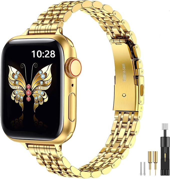 MioHHR Slim Metal Band Compatible by ProfessionalStainlessSteelWatchBandCase