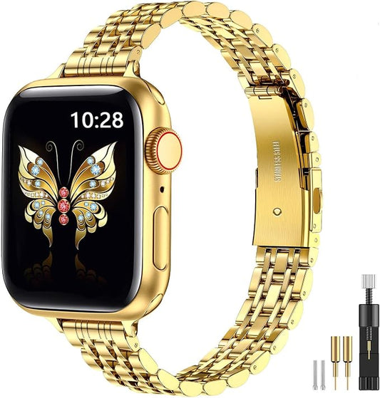 MioHHR Slim Metal Band Compatible by ProfessionalStainlessSteelWatchBandCase