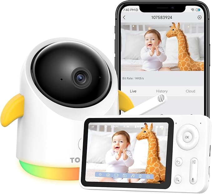 Baby Monitor with Camera and Audio WiFi/No WiFi: Baby Monitor WiFi Smartphone by TOAIOHO