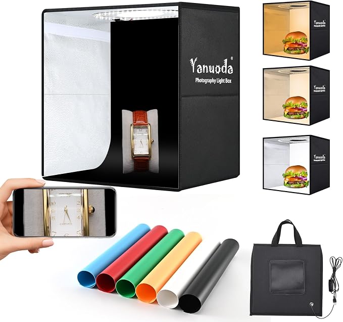 Light Box Photography 12x12'', Tabletop Photo Box Booth by Yanuoda