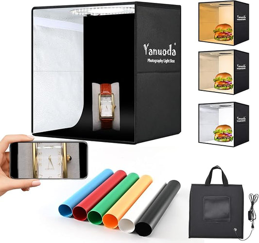 Light Box Photography 12x12'', Tabletop Photo Box Booth by Yanuoda