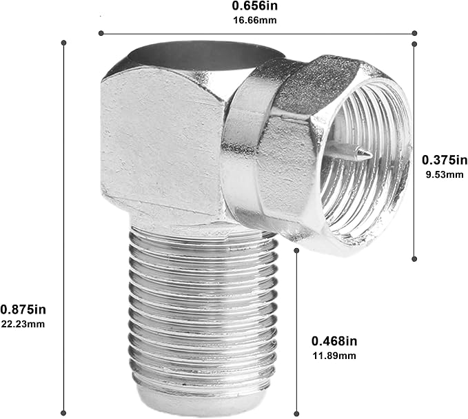 Right Angle Coaxial Connector, Wall Plate, Satellite Receiver - Image 3