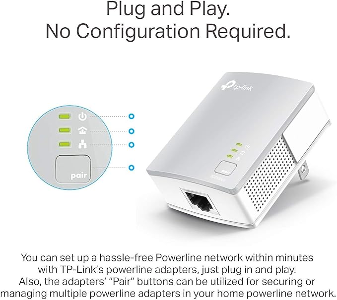 TP-Link AV600 Powerline Ethernet Adapter Kit - Image 4