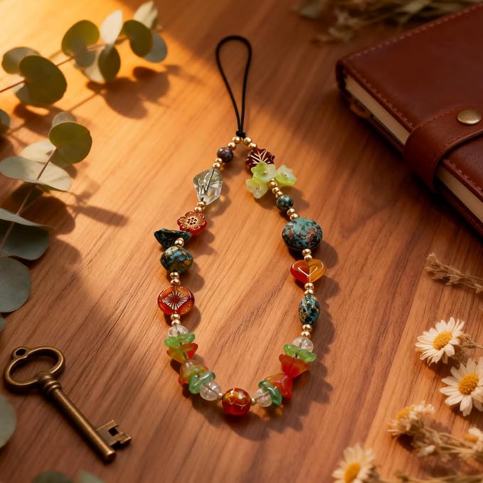 Cute Beaded Camera Wrist Strap for Phone, Digital Camera Charm Lanyard - Image 6