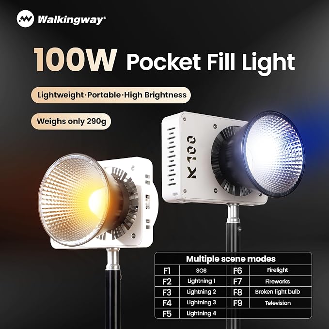 Walking Way 100W Led Video Camera Light Kit, 2800K-6800K Bi-Color Continuous - Image 2