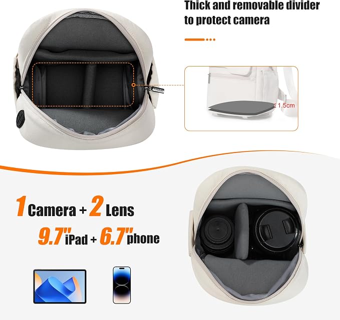 Cwatcun Camera Bag Crossbody Shoulder Messenger Camera Case, Lightweight - Image 3