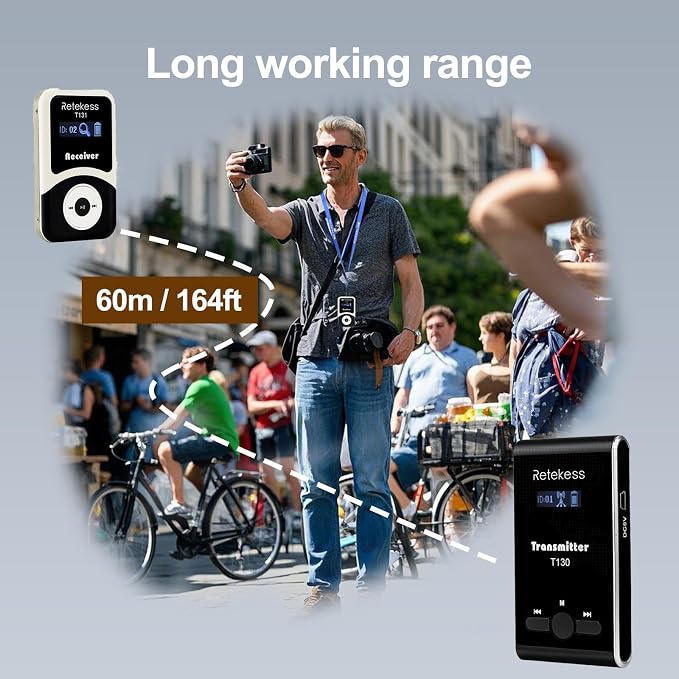Retekess T130 Tour Guide System, Tour Guide Headsets - Image 4
