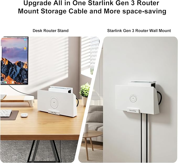 for Starlink Gen 3 Router Mount, All-in-One Starlink Gen 3 Router Wall Mount - Image 3