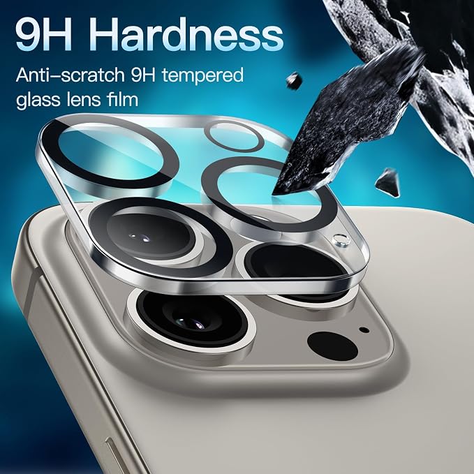 JETech Camera Lens Protector for iPhone 16 Pro 6.3-Inch and iPhone 16 Pro Max - Image 4