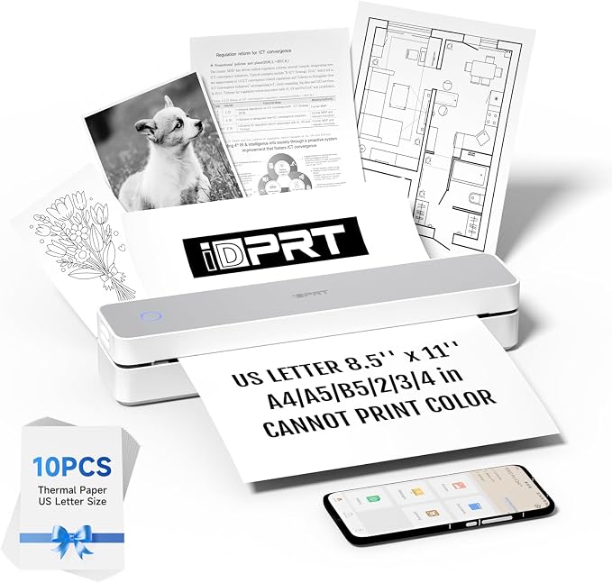 iDPRT Portable Printer Wireless by Amazon+Renewed