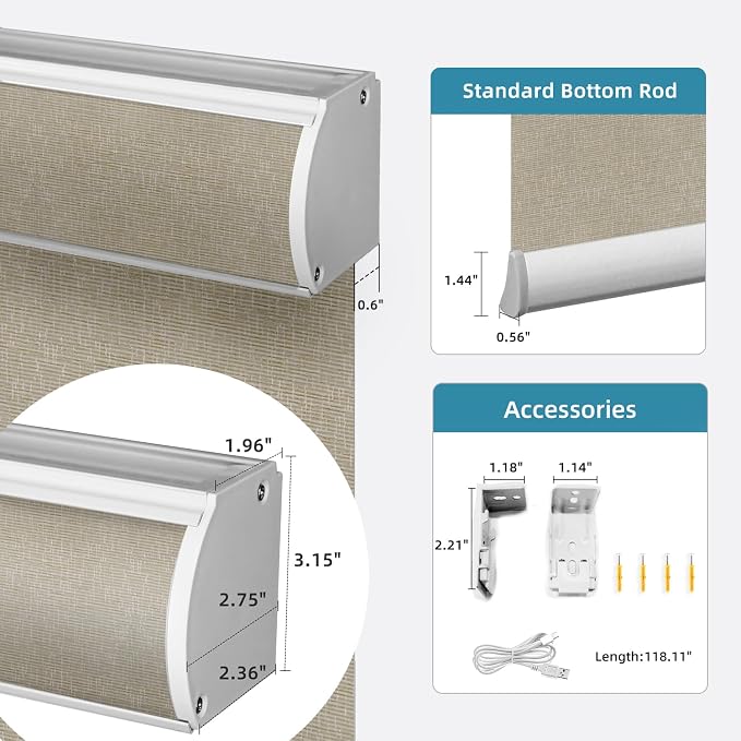 SmartWings Motorized Light Filtering Shades, Work - Image 7