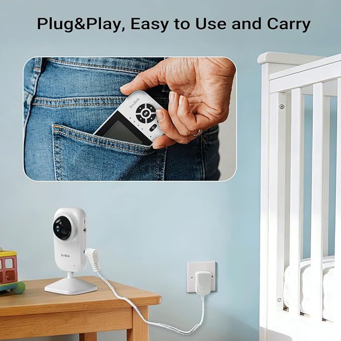 Baby Monitor with Camera and Audio, Video Baby Monitor WiFi Night Vision - Image 8
