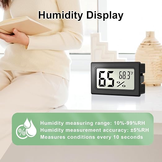6-Pack Mini Hygrometer Indoor Humidity Meter, Mini Digital Thermometer Humidity - Image 3