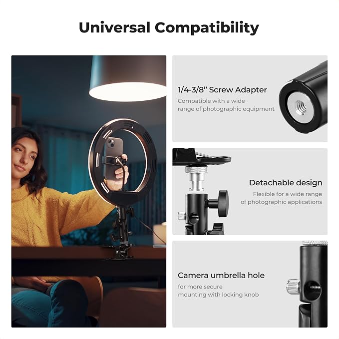 K&F CONCEPT Photography Reflector Holder, Photo Video Studio 5/8" Heavy Duty - Image 3