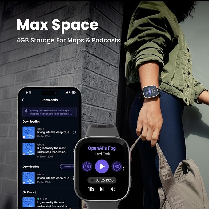 Amazfit Bip Max 50mm Smartwatch, 2.07" AMOLED Display, 20 Days of Battery - Image 4