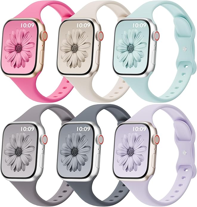 6 Pack Thin Bands Compatible by SLIMBAND