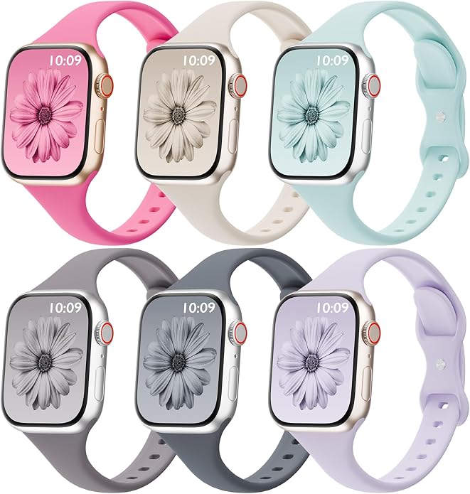 6 Pack Thin Bands Compatible by SLIMBAND