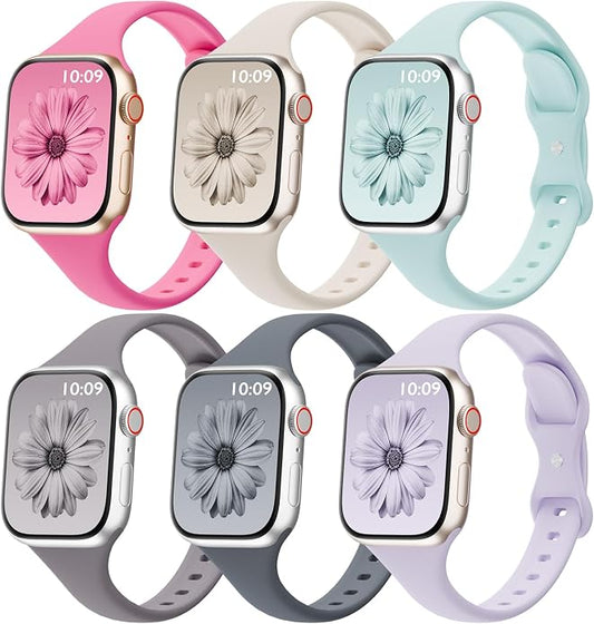 6 Pack Thin Bands Compatible by SLIMBAND