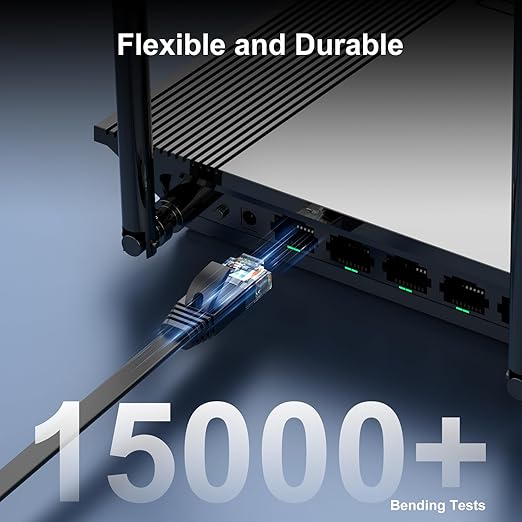 Cat 6 Ethernet Cable 7ft Flat Internet Network Cables - Image 6