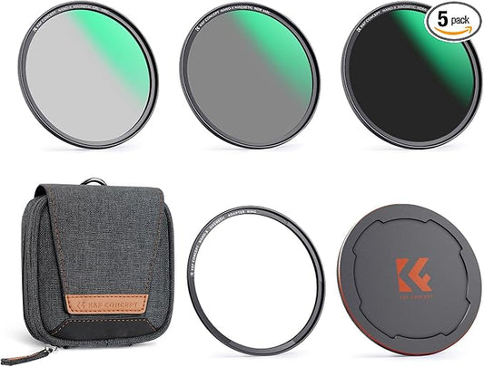 K&F CONCEPT 67mm Magnetic CPL+ND8+ND64+Magnetic Basic Ring+Lens Cap Camera Lens by KFCONCEPT