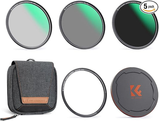 K&F CONCEPT 77mm Magnetic CPL+ND8+ND64+Magnetic Basic Ring+Lens Cap Camera Lens by KFCONCEPT