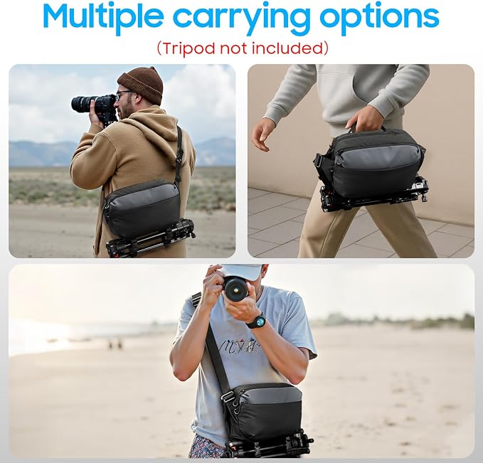 FINTIE Camera Sling Bag for DSLR/SLR/Mirrorless, Waterproof Crossbody Camera - Image 6
