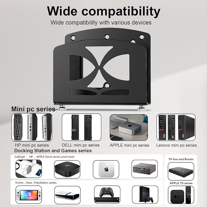 Cable Box Mount, Adjustable Small Device Wall Mount or VESA Mount Behind The - Image 6