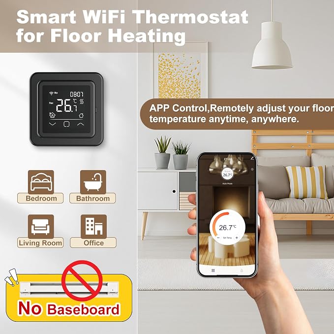 HEATIT Programmable Thermostat, WiFi Smart Thermostat - Image 3