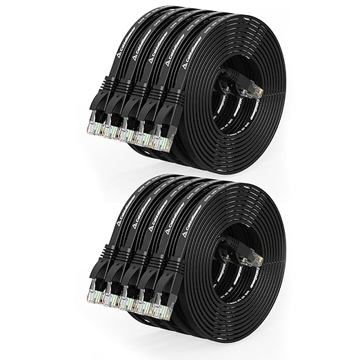 Cat 6 Ethernet Cable 10ft Flat Internet Network Cables by CableGeeker