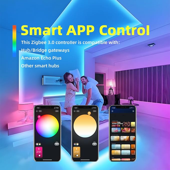 Zigbee 3.0 5-in-1 Smart LED Controllers, DIMMER WW/CW RGB RGBW RGBCCT Strips - Image 6