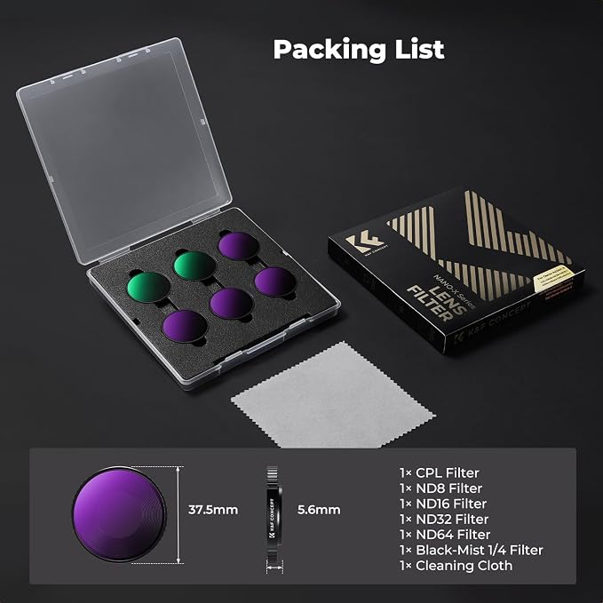 K&F CONCEPT 6Pack HD Filter Kit Compatible - Image 7