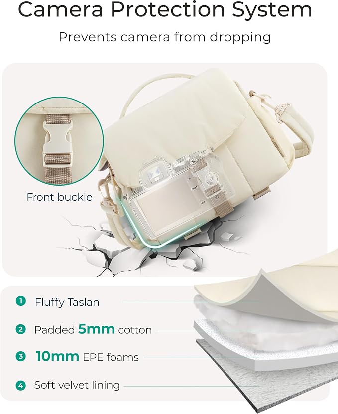 BAGSMART Small Camera Bag, DSLR Camera Case - Image 3