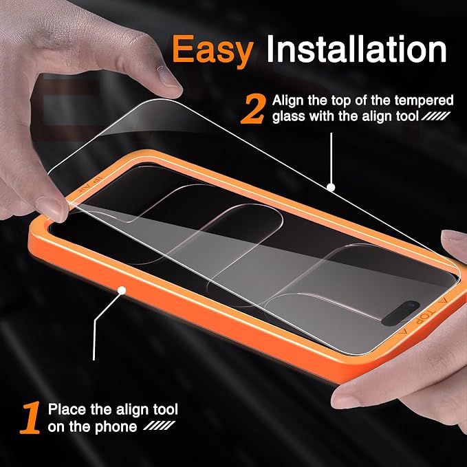 Wiaocit 3 Pack Tempered Glass Screen Protector - Image 2