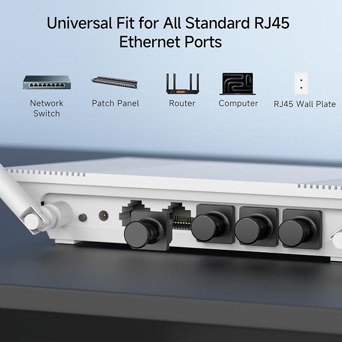 Cable Matters 50-Pack RJ45 Dust Cover, Ethernet Port Cover, Cat 6 RJ45 - Image 4