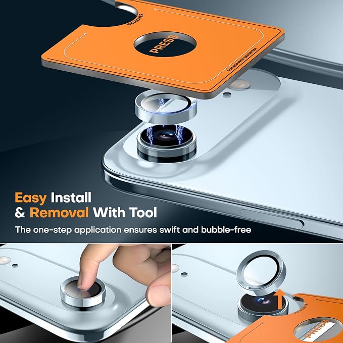 Camera Lens Protector for iPhone Air, Sapphire Glass Metal Individual Camera - Image 6