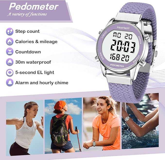 Hearkent Pedometer Watch for Walking Steps and Miles-Men&Women-Step Counter for - Image 3