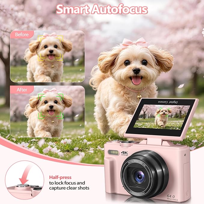 4K Digital Camera for Photography, 64MP Vlogging Camera for YouTube - Image 3