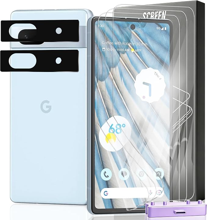 3+2 Pack Screen Protector for Google Pixel 7a Flexible TPU Film by Unknown