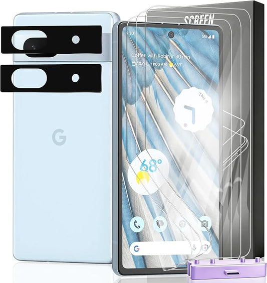 3+2 Pack Screen Protector for Google Pixel 7a Flexible TPU Film by Unknown