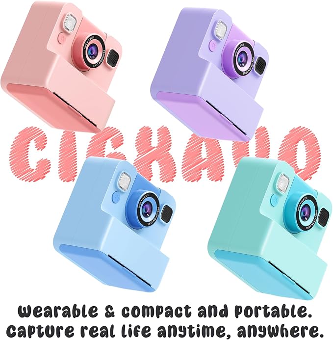 Kids Camera Instant Print with Flip Lens, 1080P HD Video Inkless Toddler - Image 9