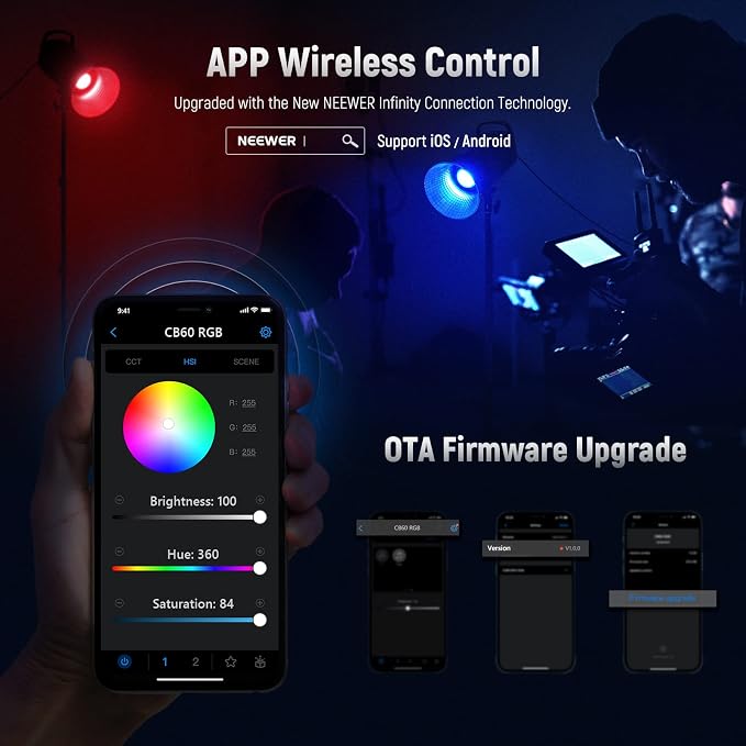 NEEWER CB60 RGB 70W LED Video Light - Image 3