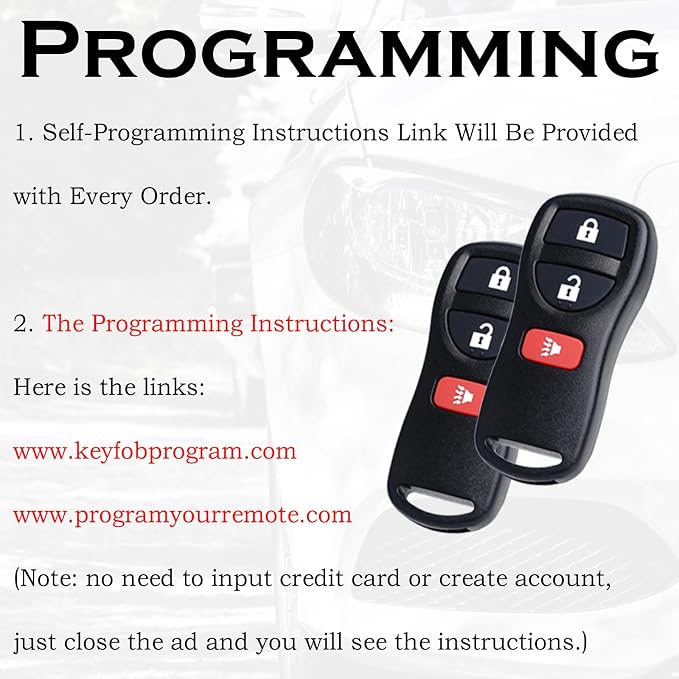 SUPALAND Keyless Entry Remote Control Key Fob Replacement Fits - Image 5