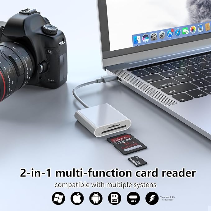 SD Card Reader for iPhone 15/16/17, Sd Card Reader USB C, Micro Sd Card Reader - Image 9