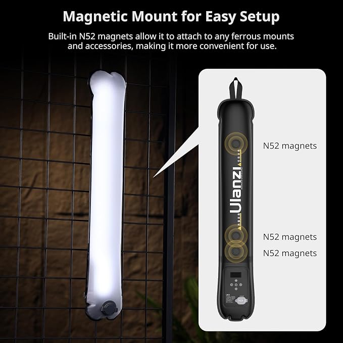 ULANZI UA12 Inflatable Tube Light, 12W Bi-Color Portable LED Air Tube Light - Image 4
