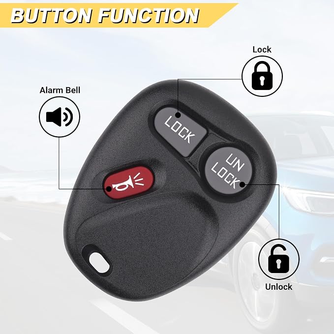 Vurkcy Key Fob Replacement for 2001-2002 Chevy Silverado Suburban Tahoe& GMC - Image 3