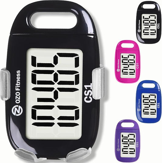Clip-on 3D Pedometer for Walking Steps Counter by OZOFitness