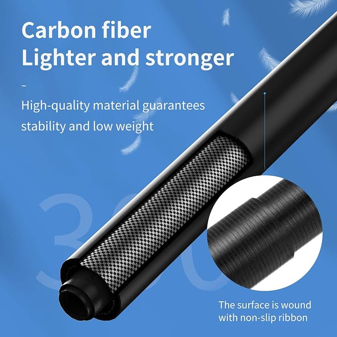 Long Selfie Stick Pole, Extension Carbon Fiber Waterproof Dive Monopod - Image 3